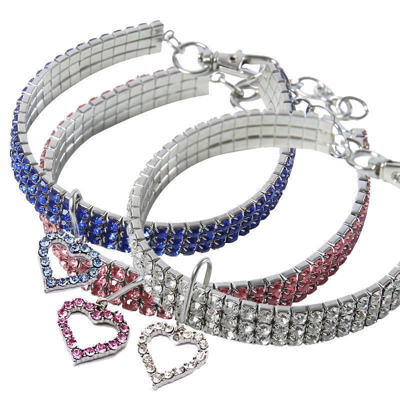 Gold dog Chain - Crystal Heart Pets Collar - Image 12