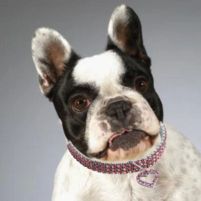 Gold dog Chain - Crystal Heart Pets Collar - Image 5