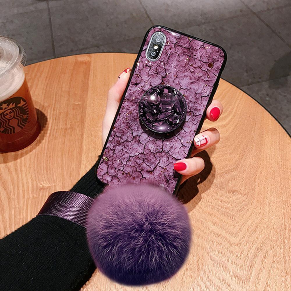 Hair Ball Airbag Bracket Holder Diamond iPhone Case - Image 10