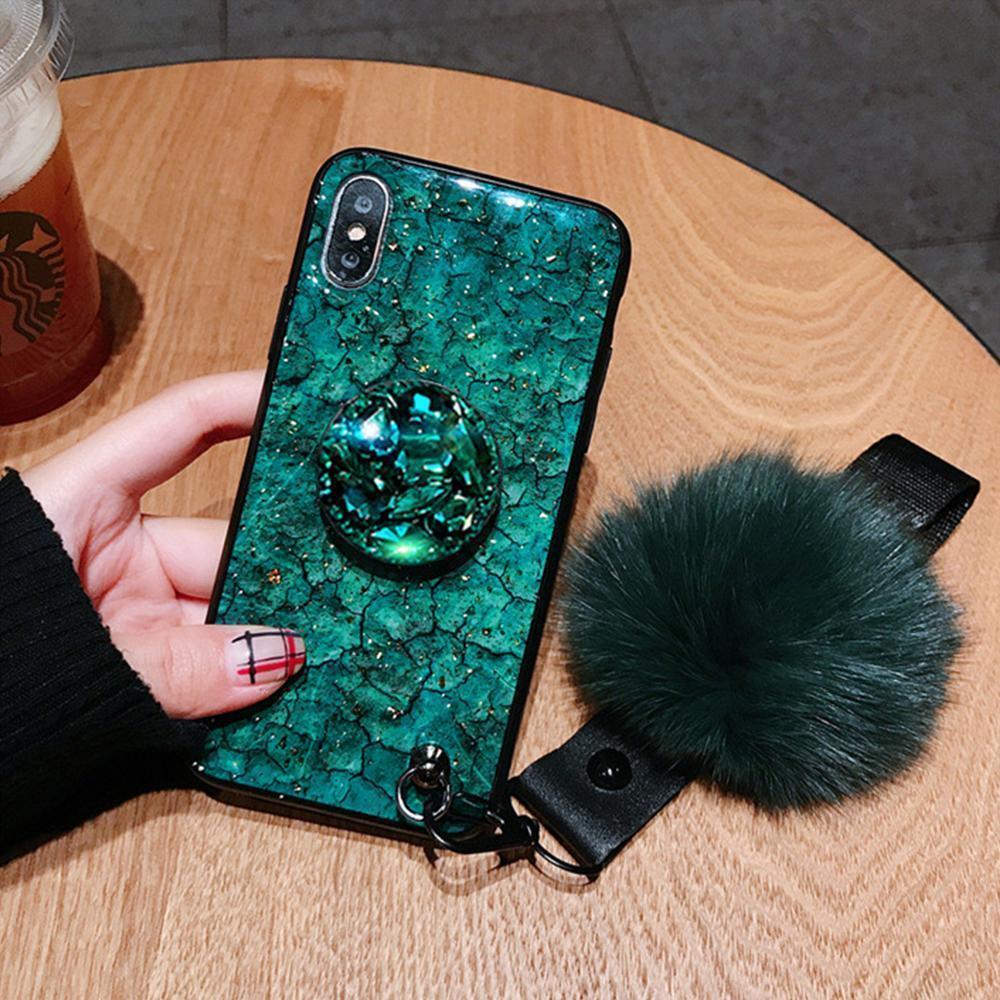 Hair Ball Airbag Bracket Holder Diamond iPhone Case - Image 11