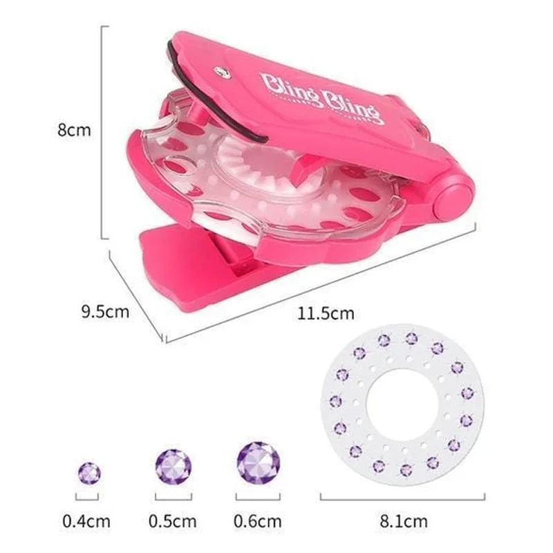Hair Bling Stapler - Shining Bling Diamond Hair Sparkle Stapler Machine - Image 12