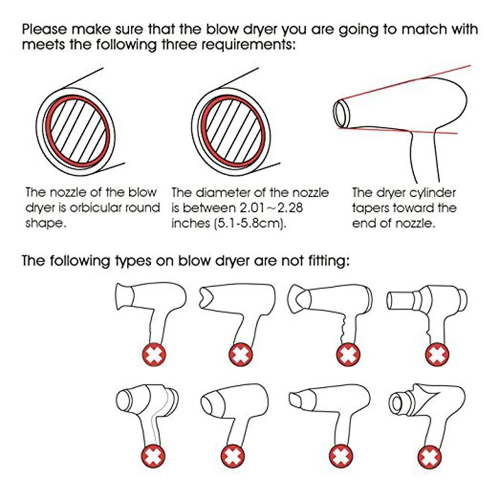Hair Dryer Diffuser for Curly Wavy Permed Hair (Rose) - Image 7