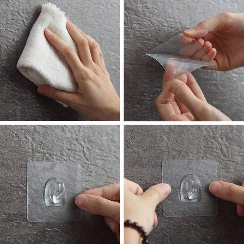 Hirundo® Waterproof Reusable Seamless Sticky Transparent Frosted Hooks - Image 6