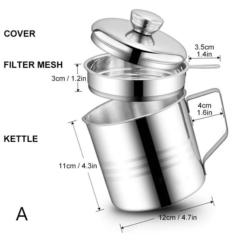 Home Grease Container With Strainer - Image 5