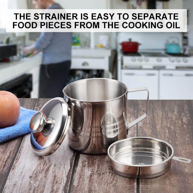 Home Grease Container With Strainer - Image 8