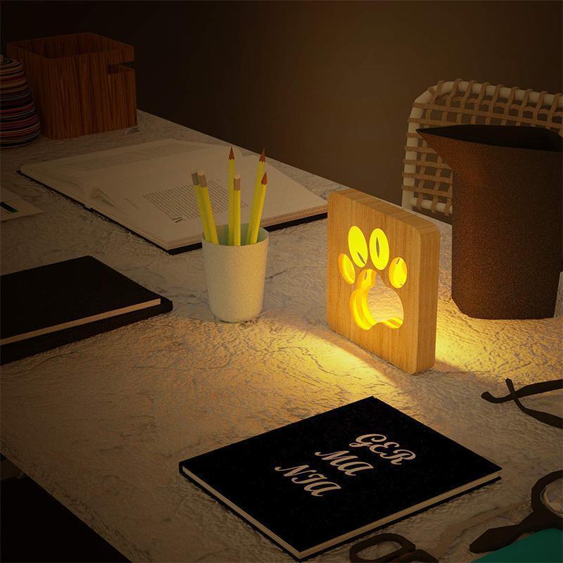 House Decor LED Wooden Lamp - Image 2