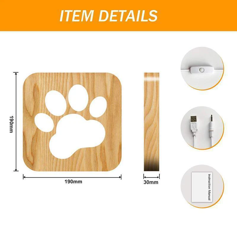House Decor LED Wooden Lamp - Image 6