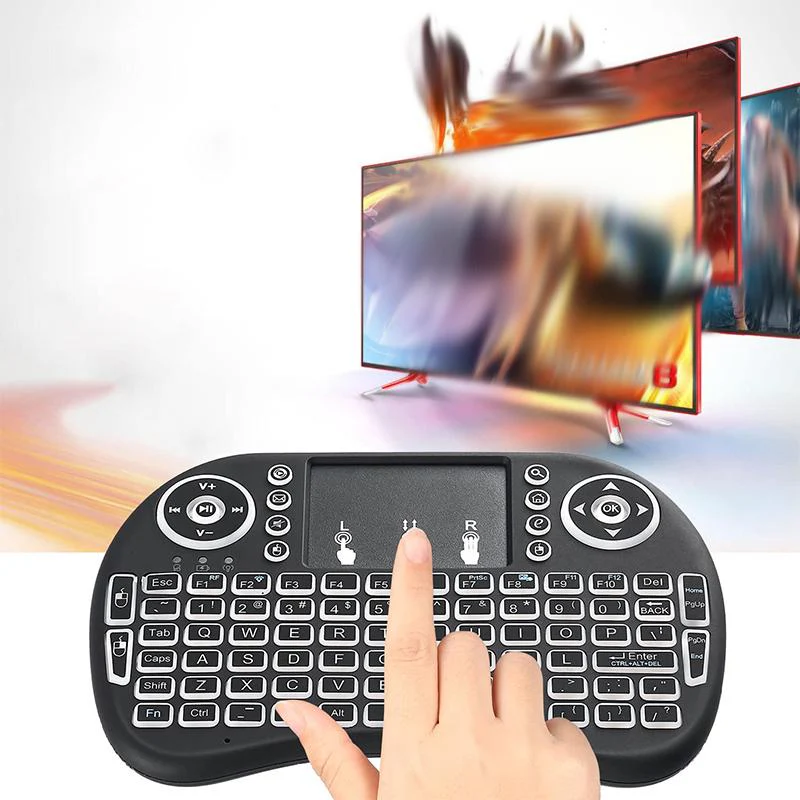 i8 Mini Wireless Tri-Color Backlit Running Keyboard - Image 2