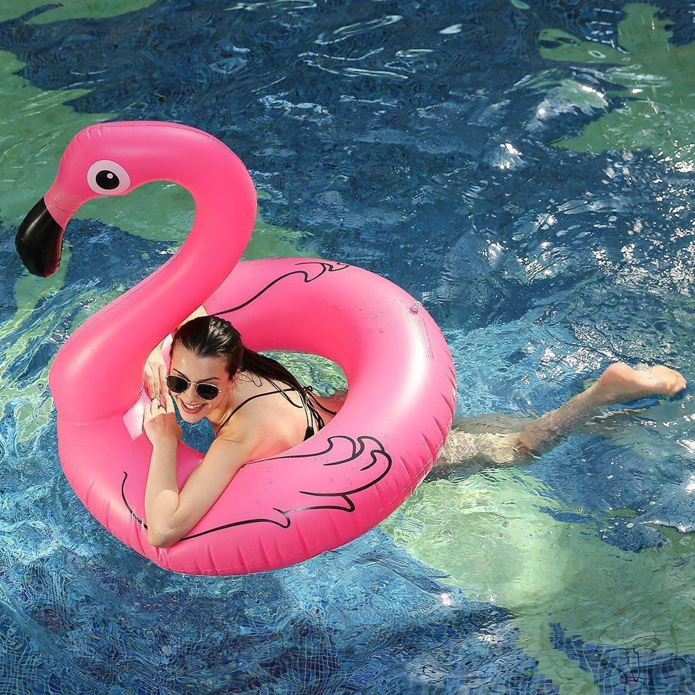 Inflatable Flamingo Pool Float - Image 7