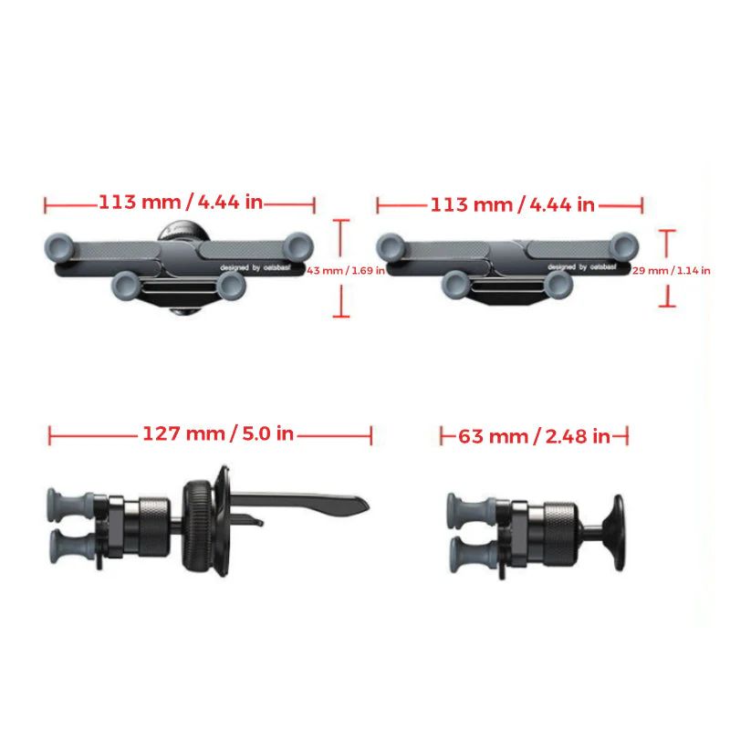 Invisible Rotatable Air Vent Mount Car Phone Holder - Image 15