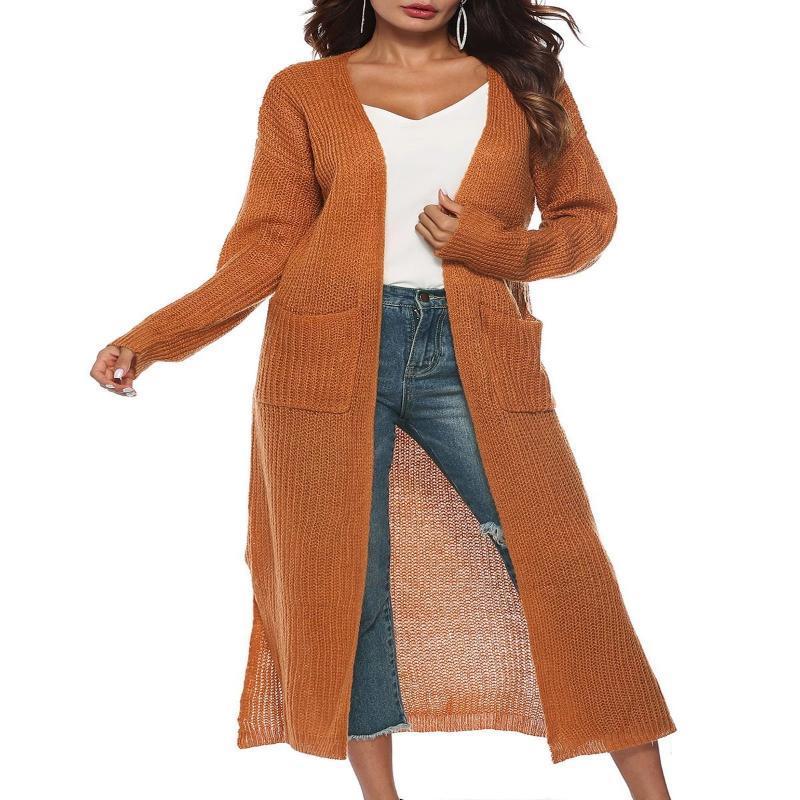Knitted Acrylic Casual Solid Quilted Coat - Image 4