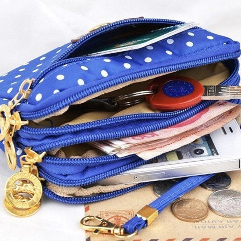 Ladies Coin Multilayer Mini Canvas Bag - Image 5