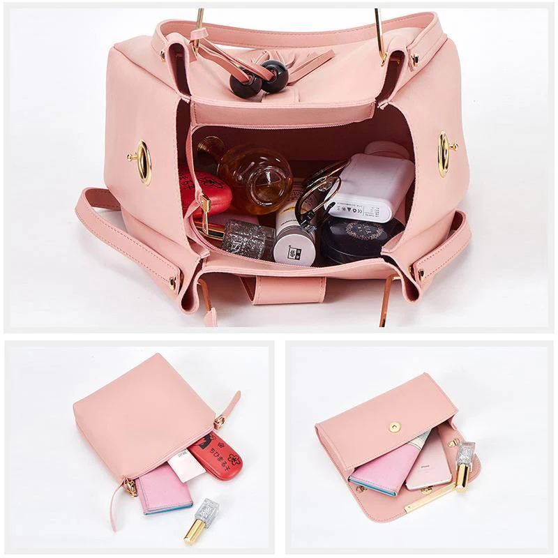 Ladies Fashion Purses and Handbags 3 PCS Sets - Image 3