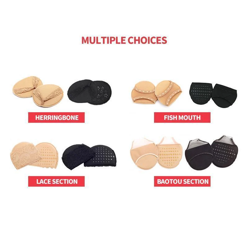 Ladies Forefoot Invisible High Heeled Shoes/Slip Resistant Half Yard Pads - Image 4