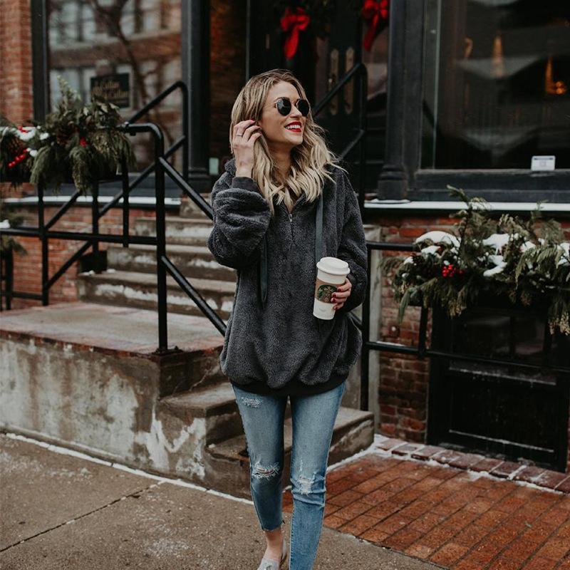 Ladies Hooded Sweatshirt Long Sleeves - Image 11