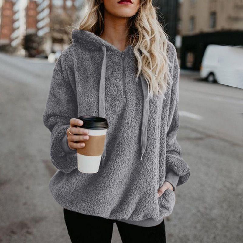 Ladies Hooded Sweatshirt Long Sleeves - Image 3