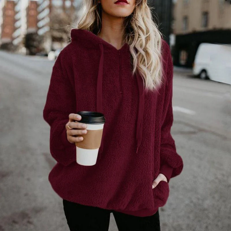 Ladies Hooded Sweatshirt Long Sleeves - Image 7
