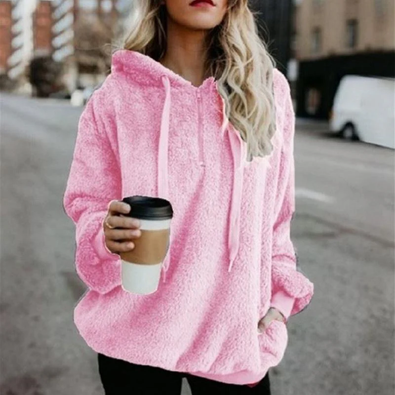Ladies Hooded Sweatshirt Long Sleeves - Image 9