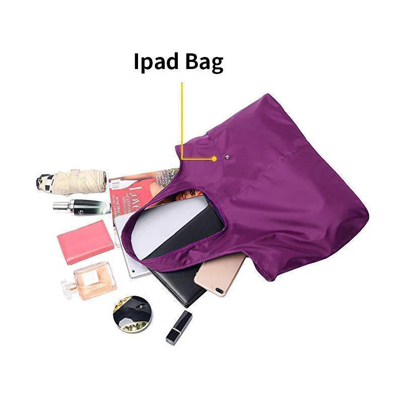 Ladies Large Capacity Handbag, Nylon Waterproof Shoulder Bag - Image 6