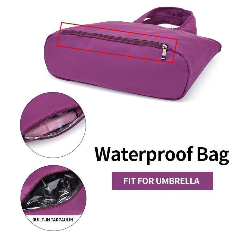 Ladies Large Capacity Handbag, Nylon Waterproof Shoulder Bag - Image 7