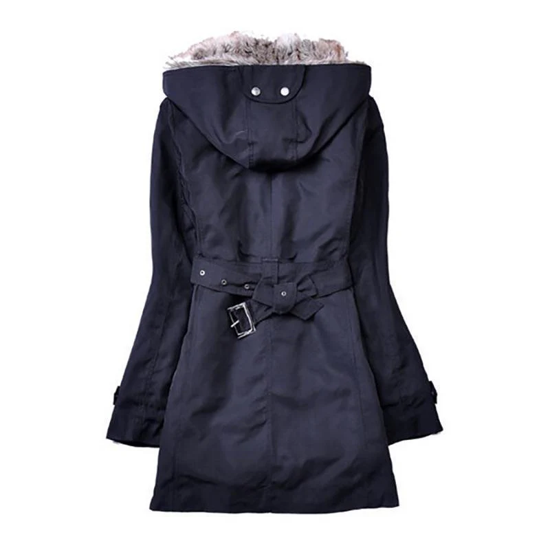 Ladies Winter Coat With Removable Faux Fur - Image 5