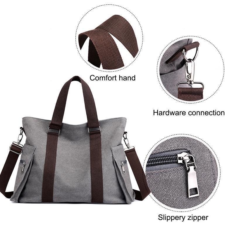 Large Capacity Canvas Handbag Shoulder Bag - Image 3