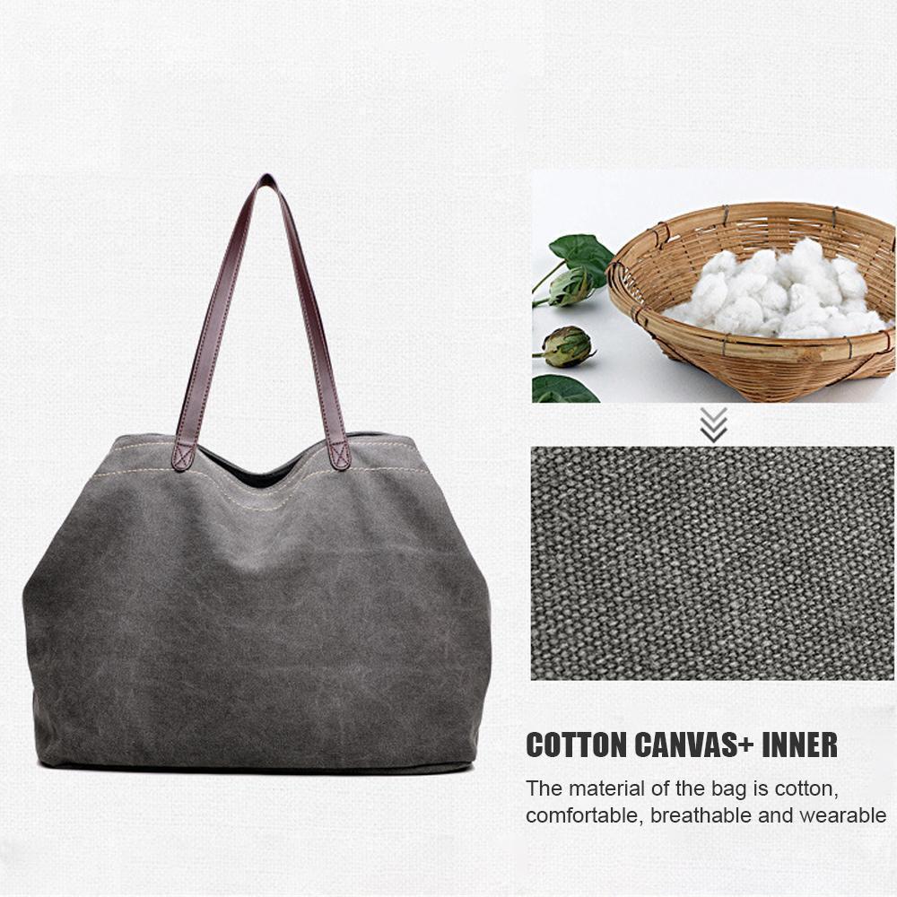 Large Capacity Retro Casual Canvas Handbag - Image 13