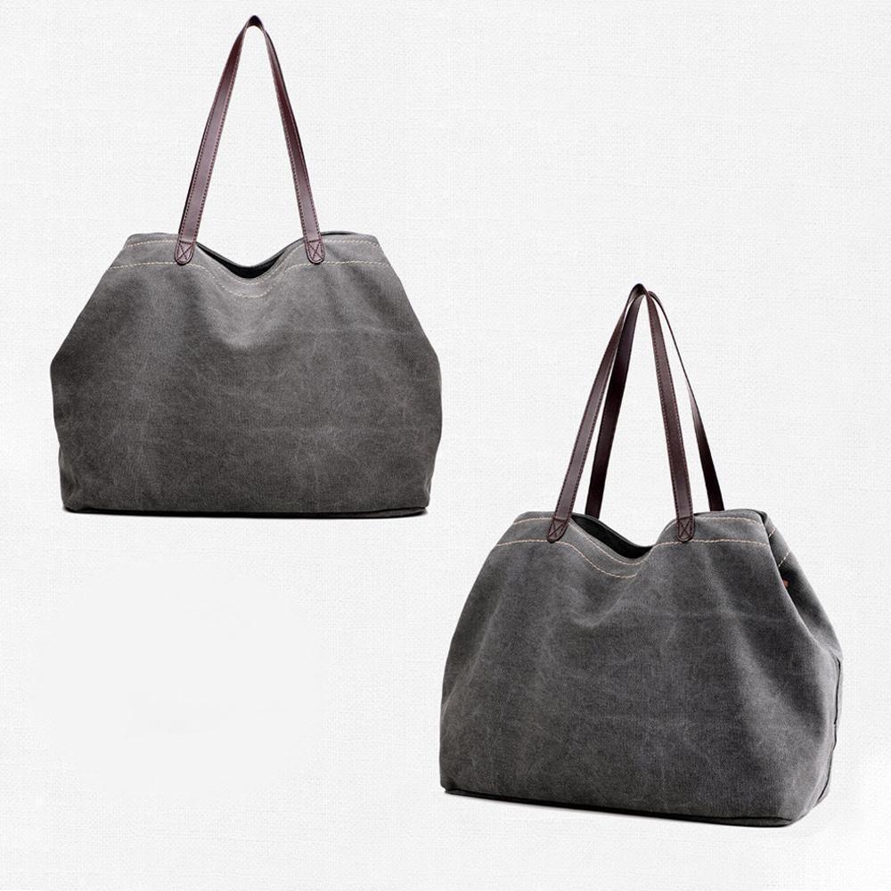 Large Capacity Retro Casual Canvas Handbag - Image 3