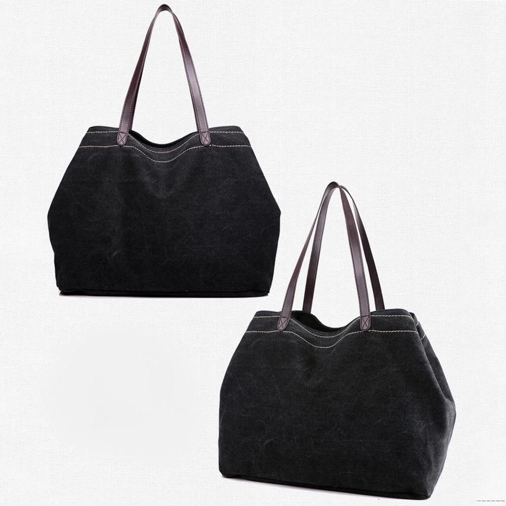 Large Capacity Retro Casual Canvas Handbag - Image 4