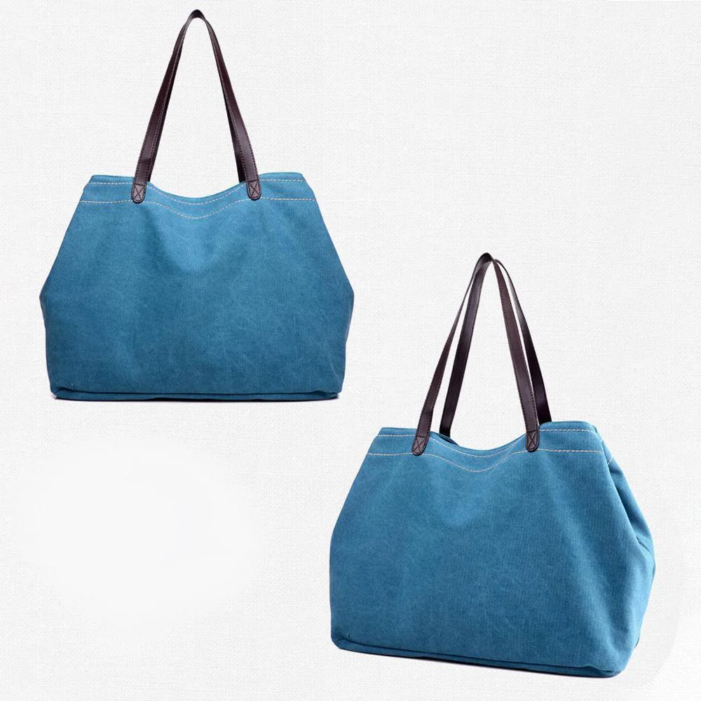 Large Capacity Retro Casual Canvas Handbag - Image 7