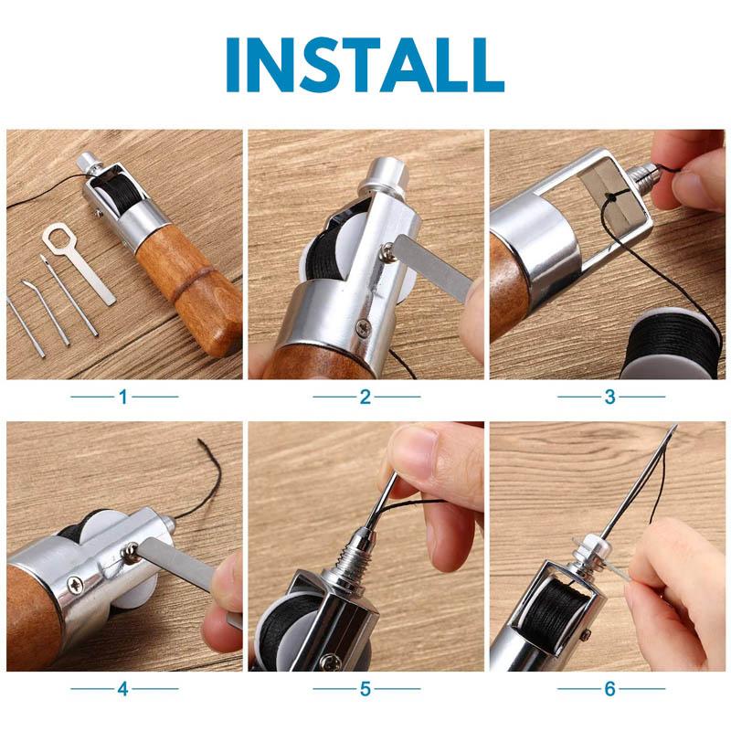 Leathercraft Sewing Stitching Awl Needle Tool - Image 3
