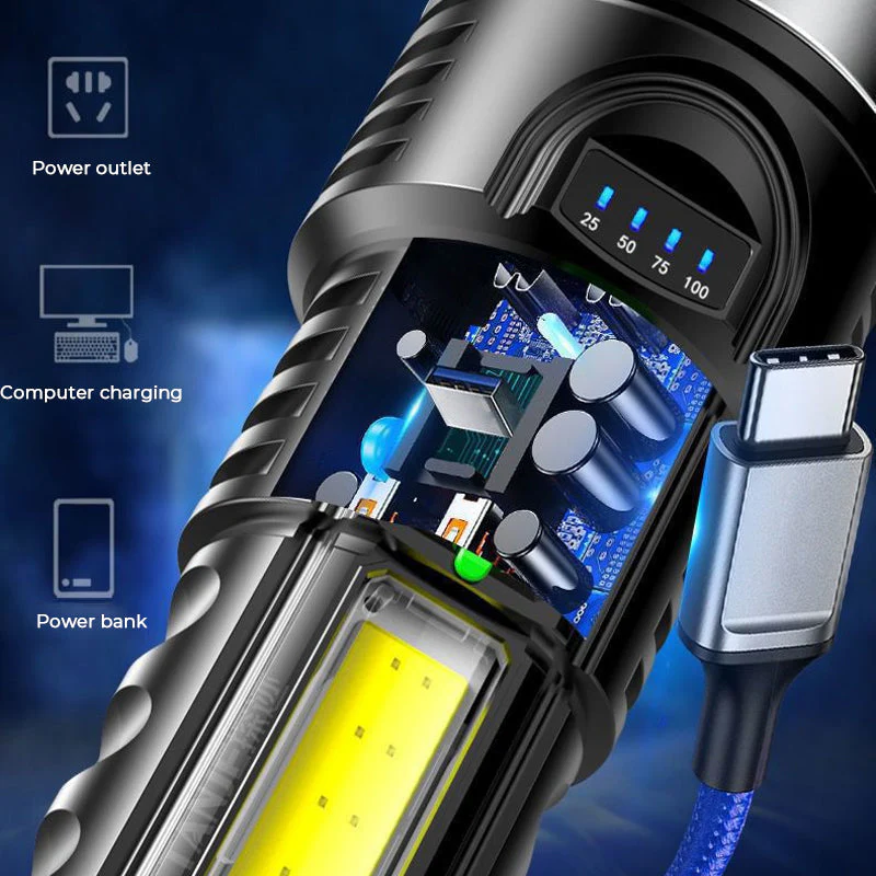 LED Strong Light USB Flashlight - Image 7