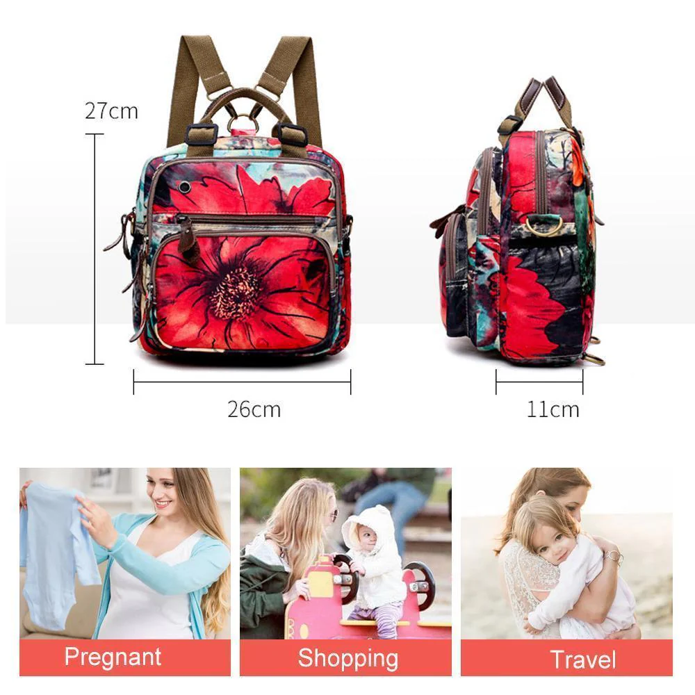 Leisure Style Flower Pattern Backpack - Image 6