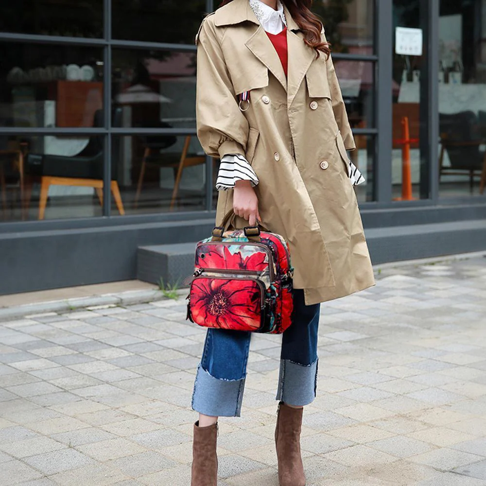 Leisure Style Flower Pattern Backpack - Image 8