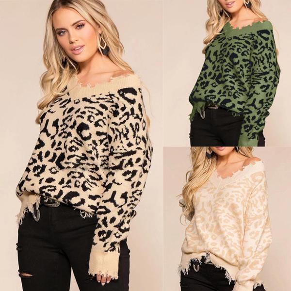 Leopard V-Neck Jumper of Distress - Image 7