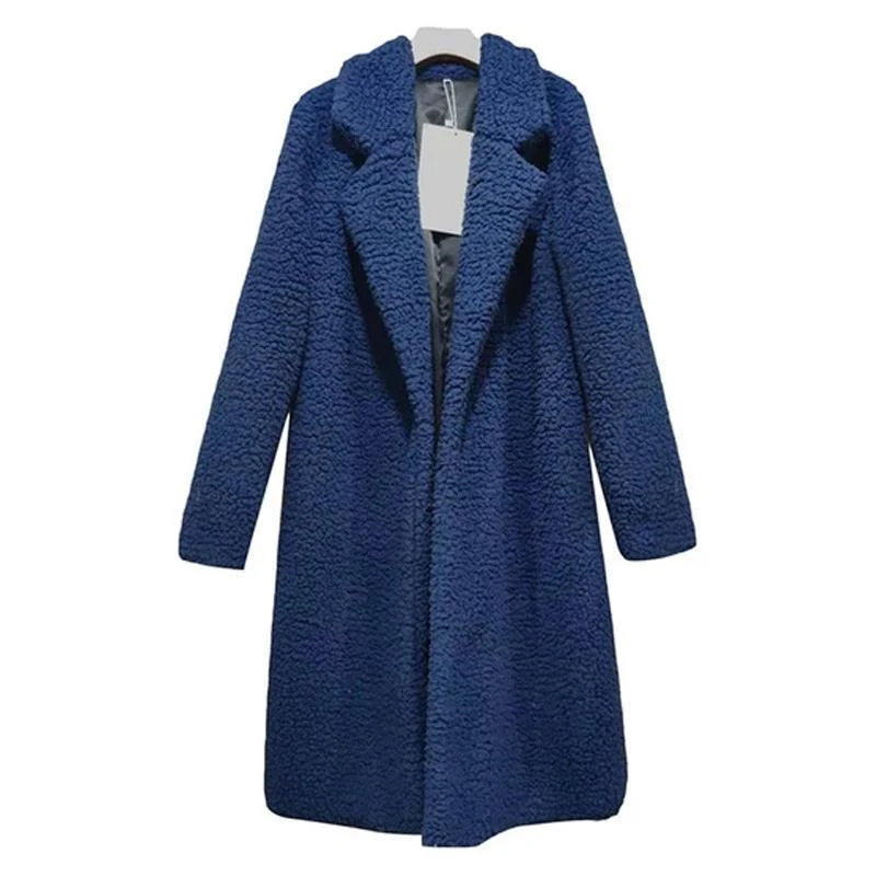 Long Fluffy Sherpa Coat Solid Teddy Bear Coats - Image 10