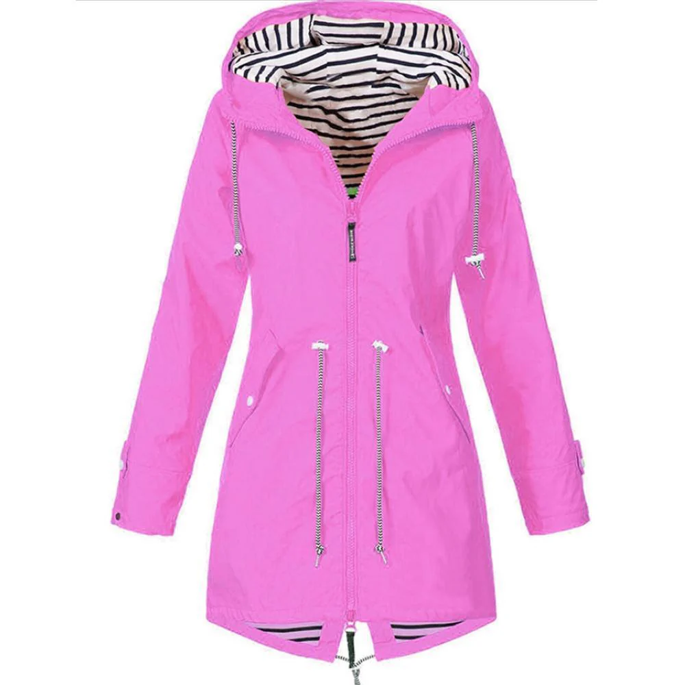 Long waterproof hooded jacket - Image 11
