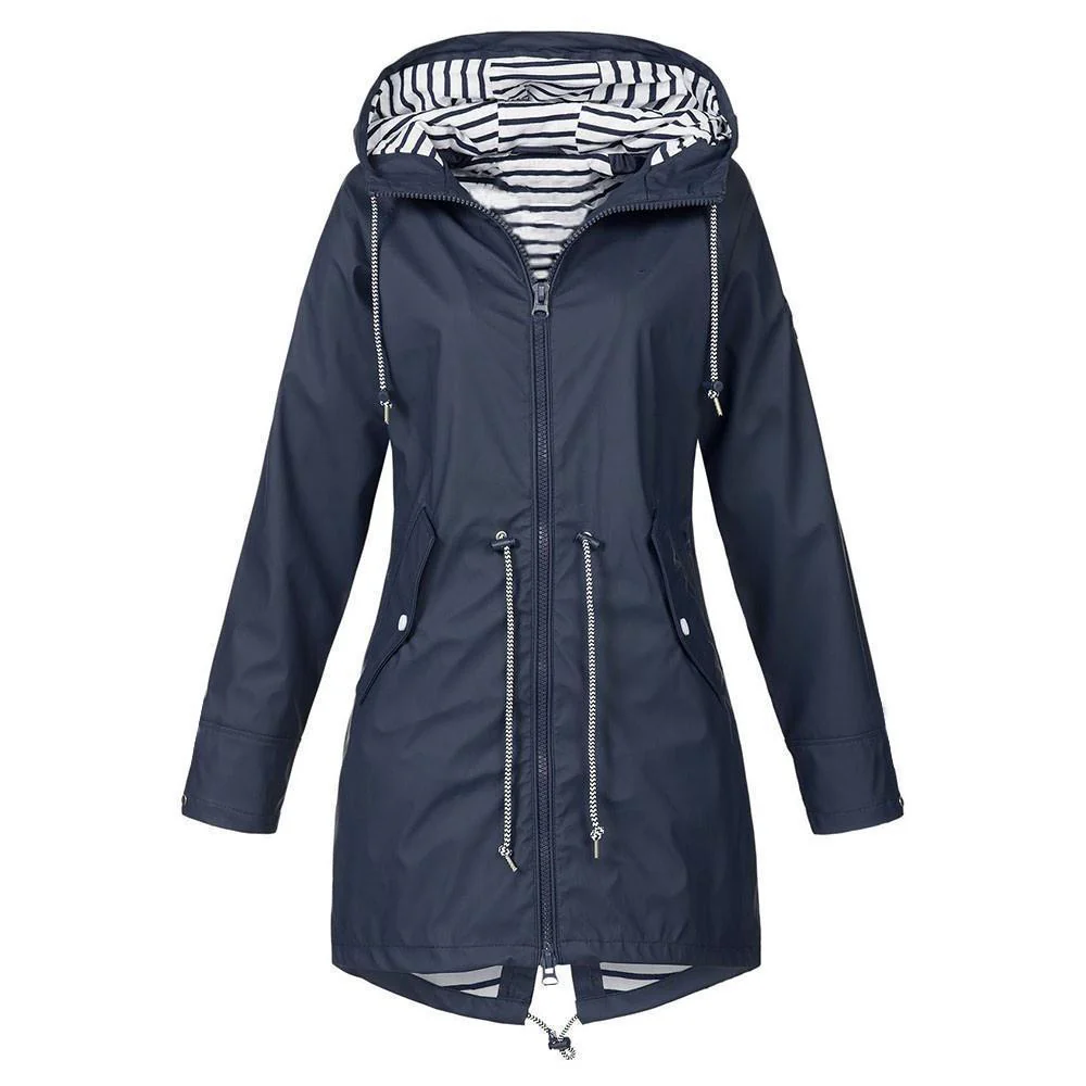 Long waterproof hooded jacket - Image 12