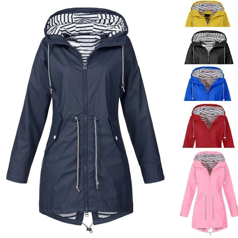 Long waterproof hooded jacket - Image 5