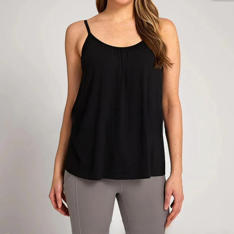 Loose-fitting Tank Top With Built-in Bra - Image 25