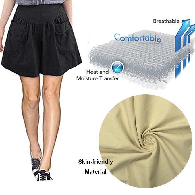 Loose Soft Cotton Wide Leg Pocket Shorts - Image 3