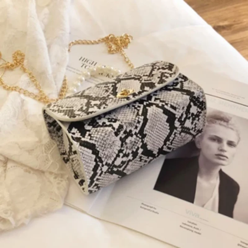 Luxury Designer Wild Serpentine Small Square Crossbody Bags - Image 11