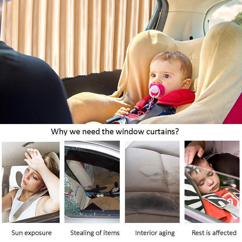 Magnetic Car Sunshade Curtains (2/4 PCs) - Image 2