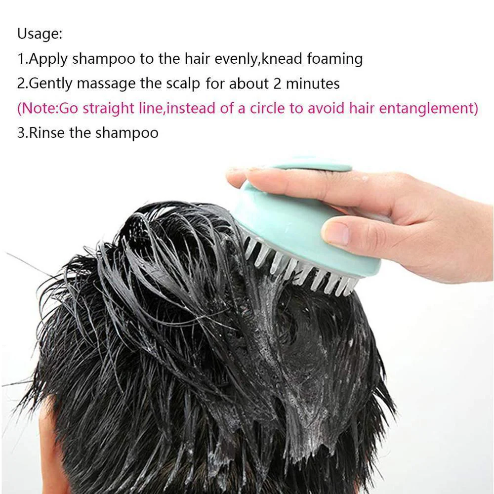 Manual Scalp Stress Relax Hair Shampoo Brush Head Massager - Image 5