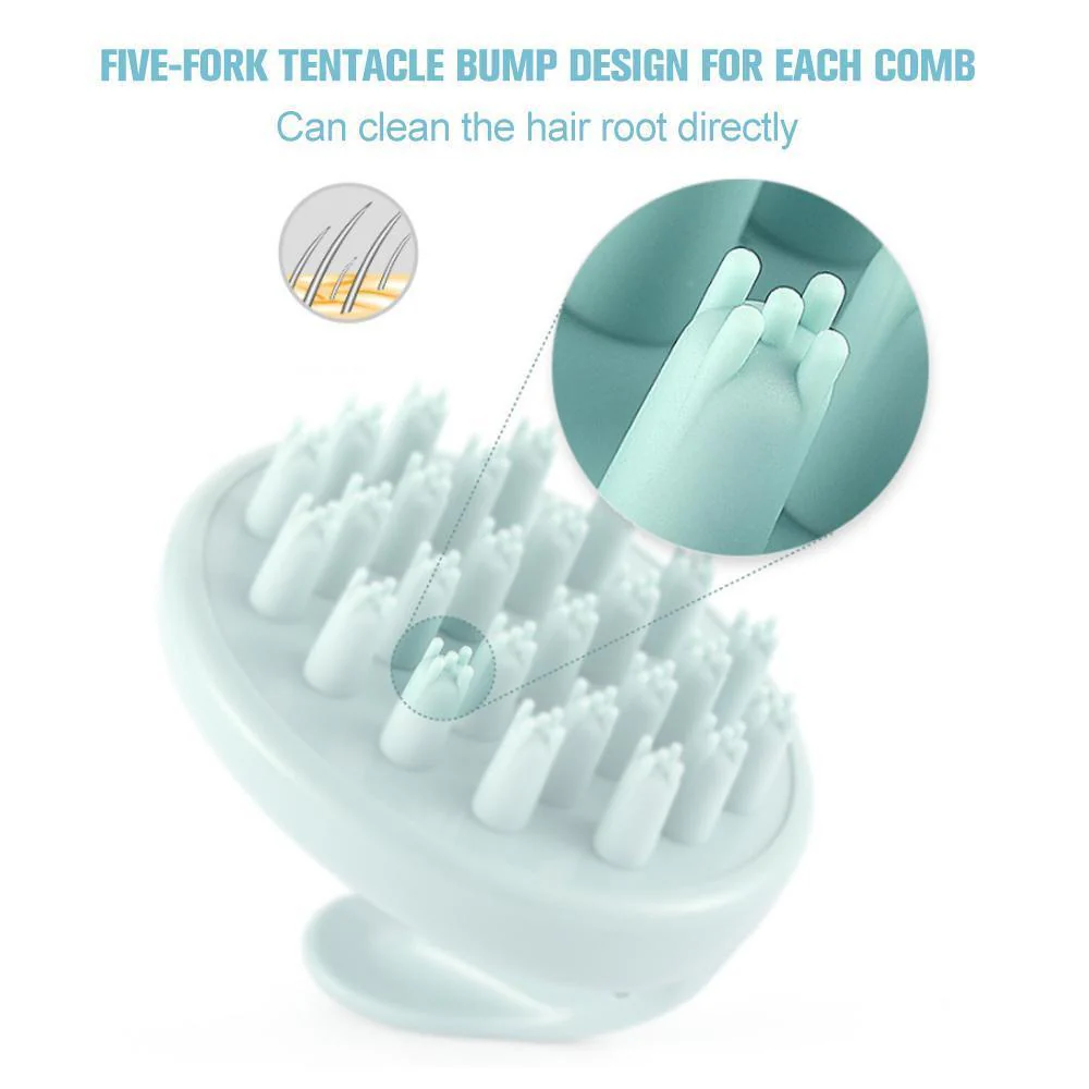 Manual Scalp Stress Relax Hair Shampoo Brush Head Massager - Image 9