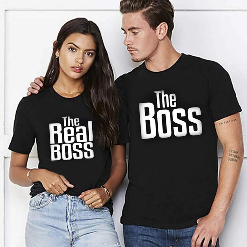 Matching Couple Shirts-The BOSS&The Real BOSS Shirts - Image 2