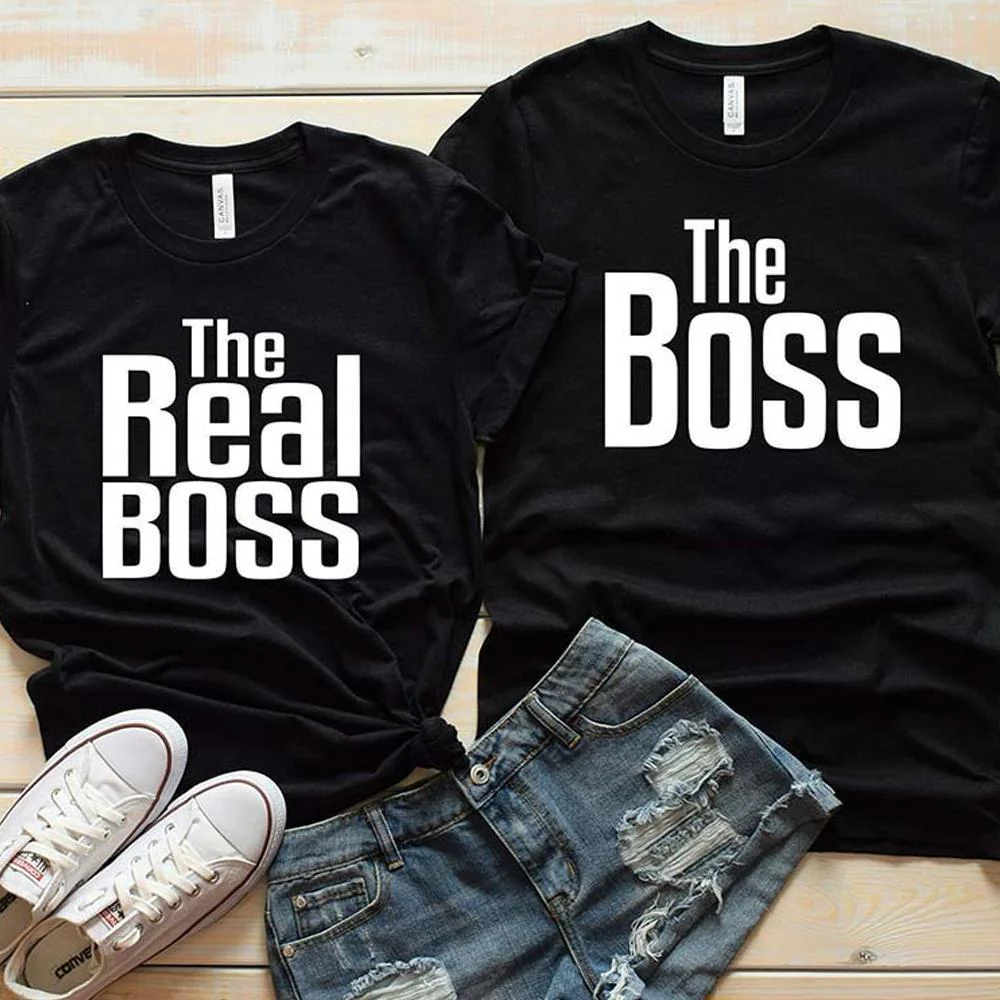 Matching Couple Shirts-The BOSS&The Real BOSS Shirts - Image 4