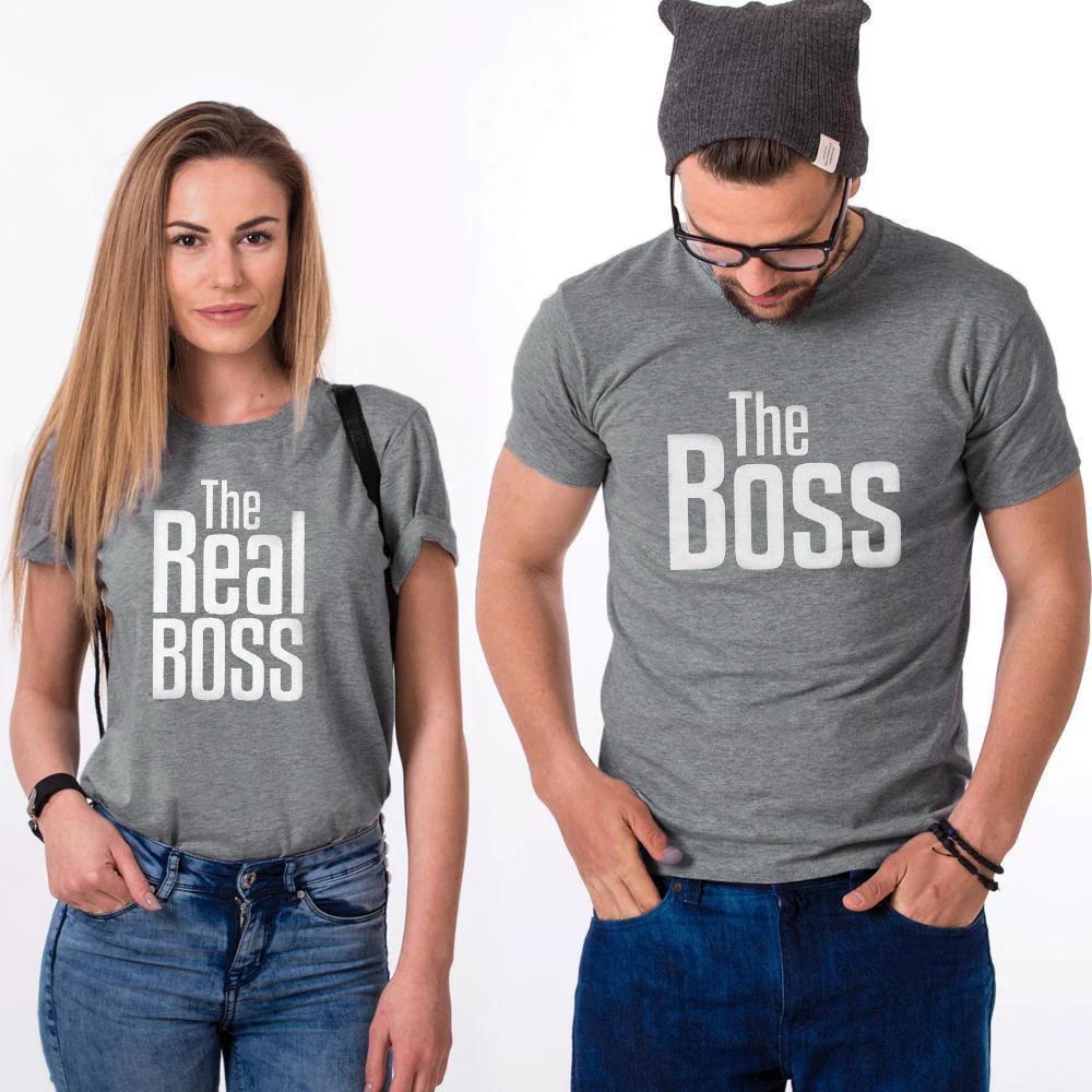 Matching Couple Shirts-The BOSS&The Real BOSS Shirts - Image 8