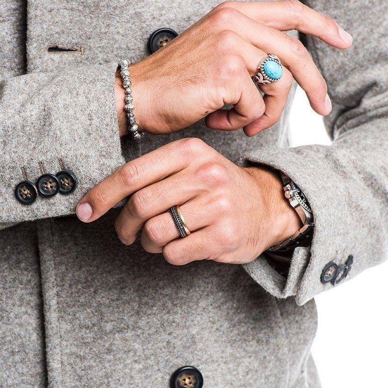 Men's Autumn & Winter Pure Color Jacket Cotton Coat - Image 11