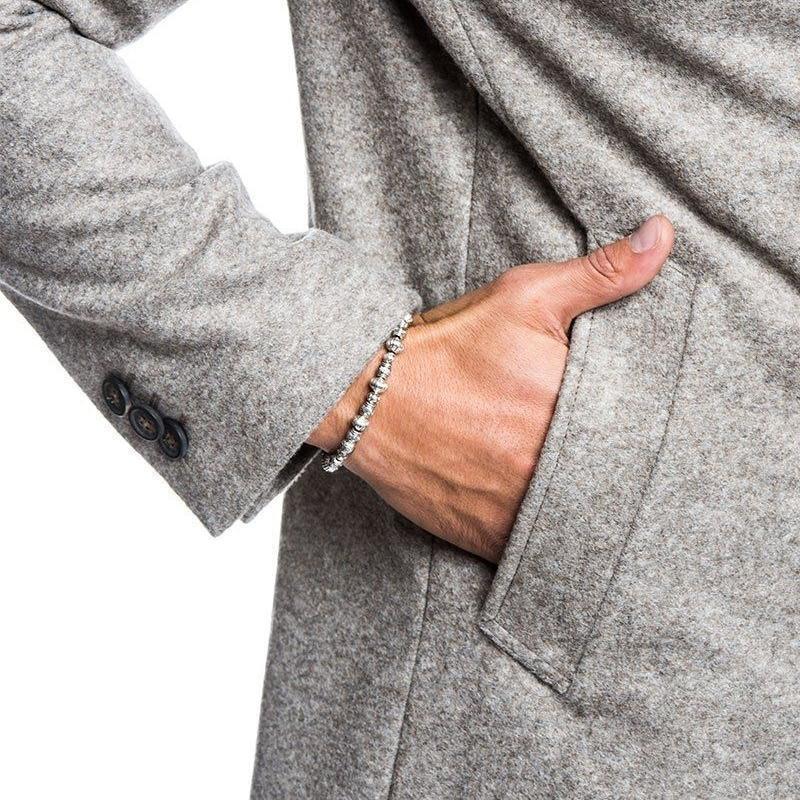 Men's Autumn & Winter Pure Color Jacket Cotton Coat - Image 12